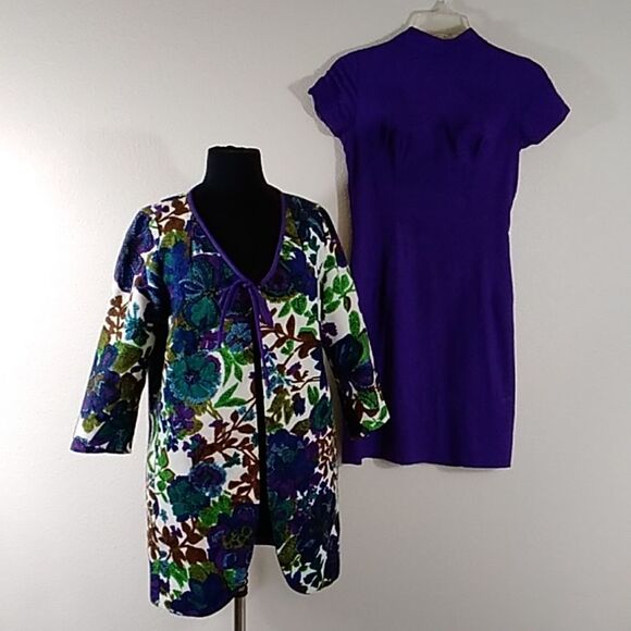 Vintage Jan Sue Of California Women Dress & Jacket Size 4 - Picture 2 of 16